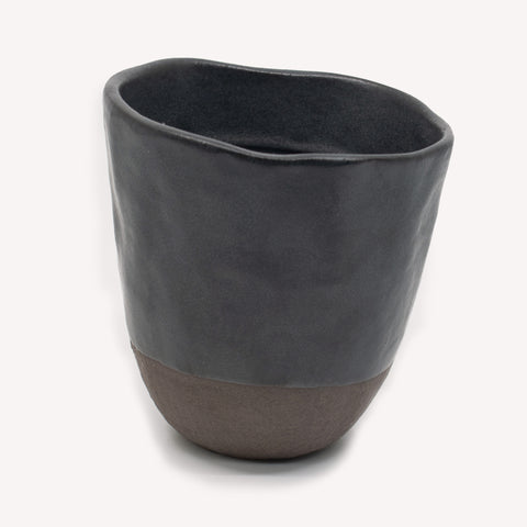 Black Lopsided Mug